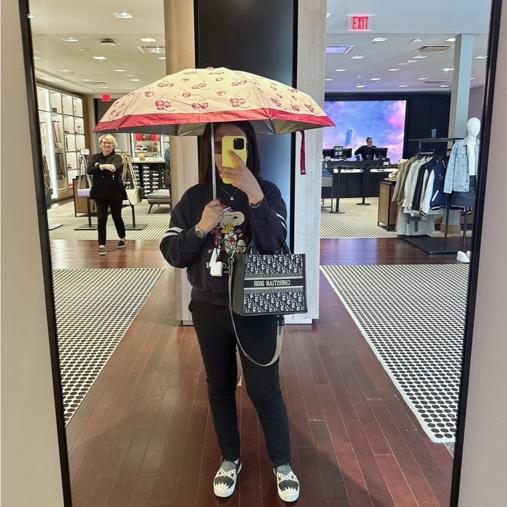 Coach Mini Umbrella In Cherry Print cr909 - Picture 5 of 5